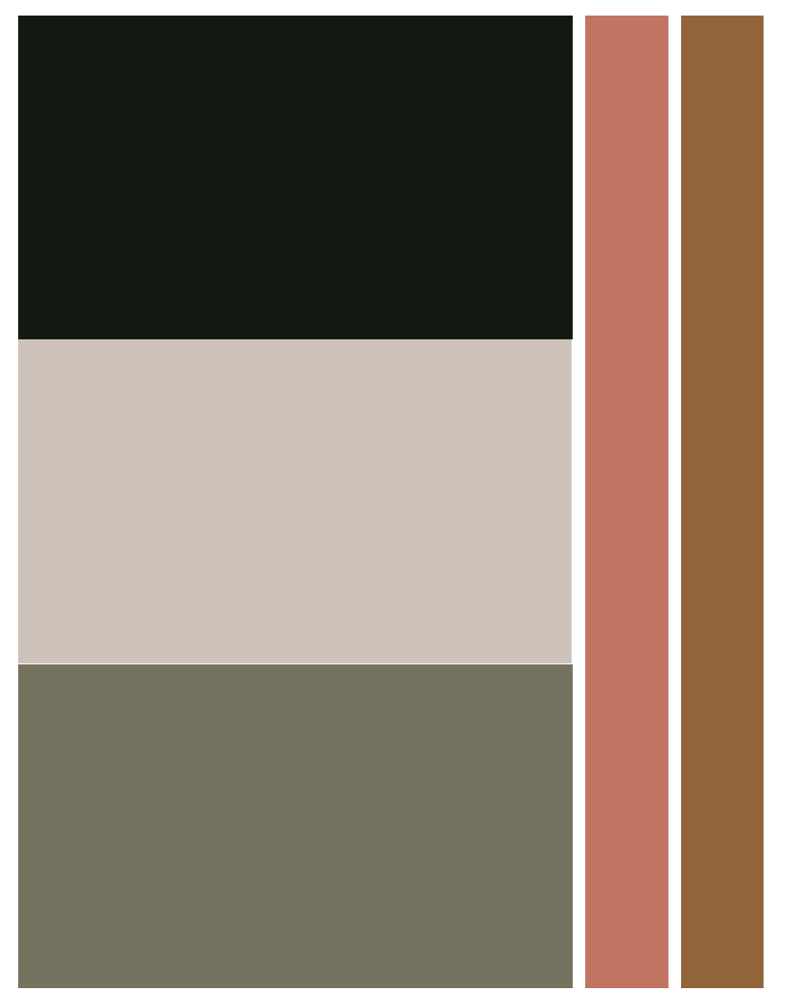 Official brand color palette graphic displaying the selected color swatches for Glenn Certain.