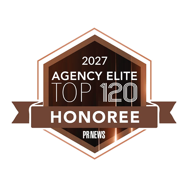 Badge for the PR News Agency Elite Top 120 Award 2027